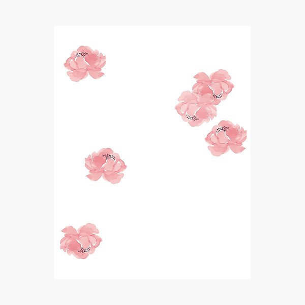 Aperçu de l'œuvre Hello Spring floral peony design créée et vendue par Sleek Sketch Studio.