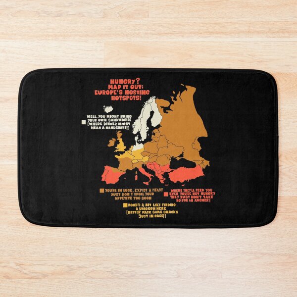 Item preview, Funny Europe hospitality food map shirt designed and sold by Boogosh.