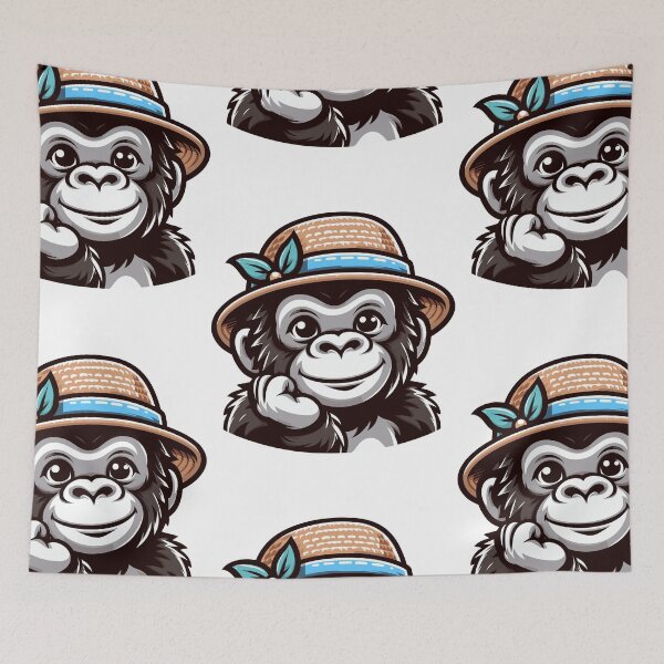 Item preview, Gorilla with Hat designed and sold by ArtfulWeave.