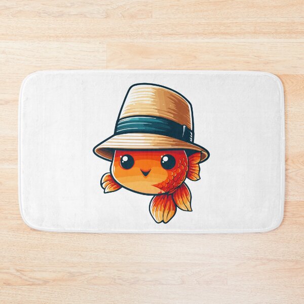 Item preview, Cool Goldfish in Hat designed and sold by ArtfulWeave.
