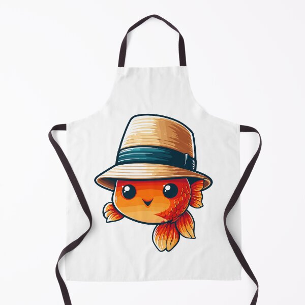 Item preview, Cool Goldfish in Hat designed and sold by ArtfulWeave.