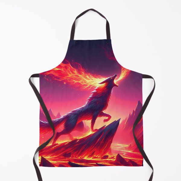 Item preview, Epic Fire Lava Wolf, Ai Generated Art designed and sold by ACC .