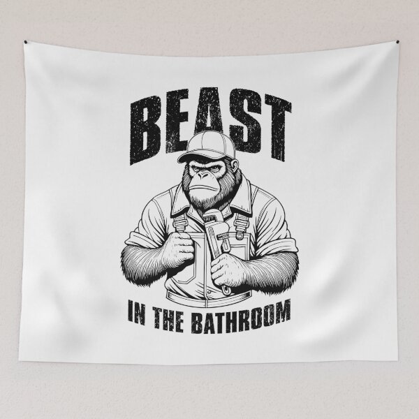 Item preview, Funny Plumber Bigfoot Beast In The Bathroom Pipefitter designed and sold by GrandeDuc.