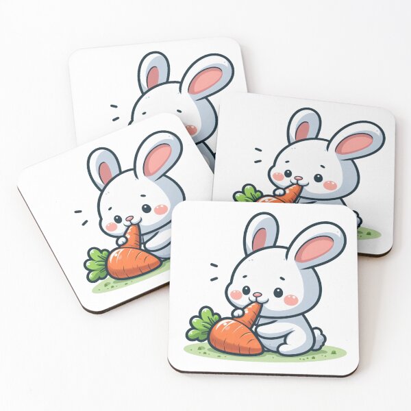 Item preview, cartoon rabbit eating carrot. designed and sold by MzulhilmiZam.