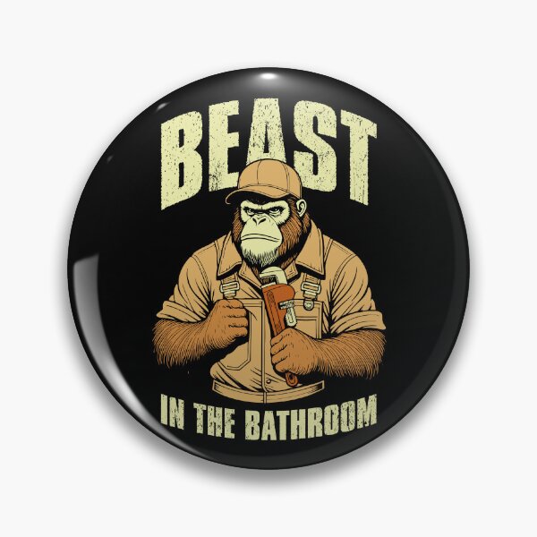 Item preview, Funny Plumber Bigfoot Beast In The Bathroom Pipefitter designed and sold by GrandeDuc.