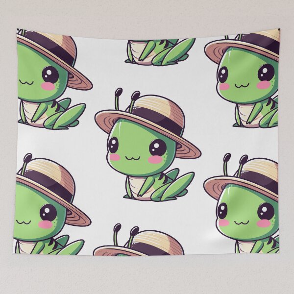 Item preview, Stylish Grasshopper with Hat designed and sold by ArtfulWeave.