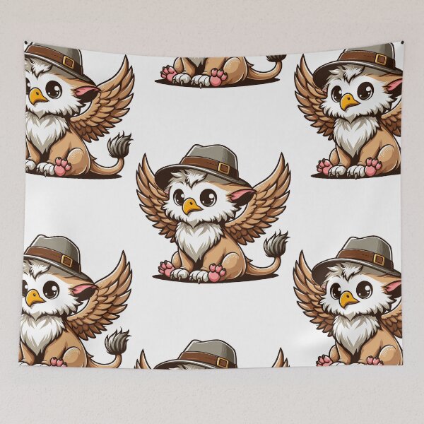 Item preview, Cool Gryphon in Hat designed and sold by ArtfulWeave.