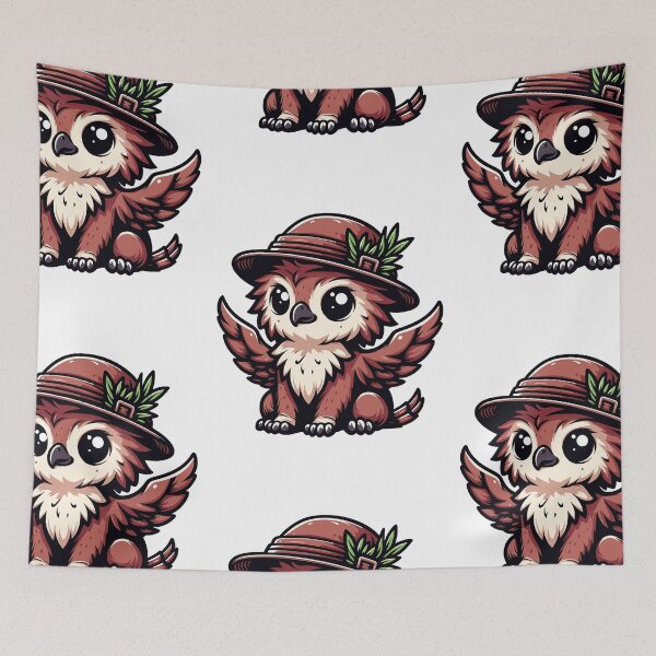 Item preview, Stylish Gryphon with Hat designed and sold by ArtfulWeave.