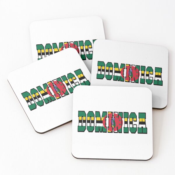Item preview, Dominica Country Flag Typography designed and sold by TravelWish.