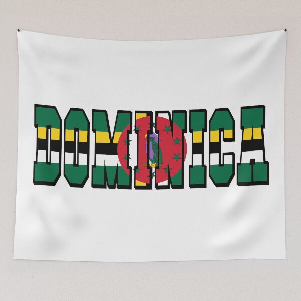 Item preview, Dominica Country Flag Typography designed and sold by TravelWish.