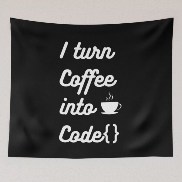 Item preview, I turn coffee into code - programmer - developer  designed and sold by TeePassion.
