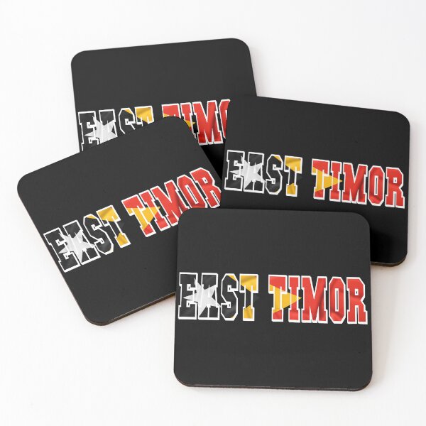 Item preview, East Timor Country Flag Typography designed and sold by TravelWish.