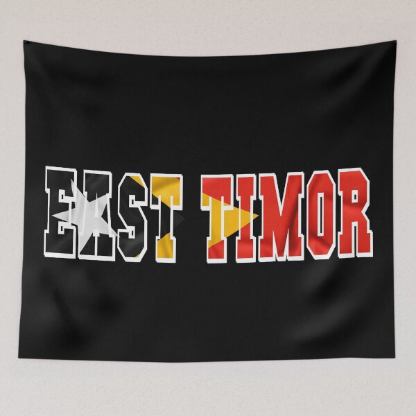 Item preview, East Timor Country Flag Typography designed and sold by TravelWish.