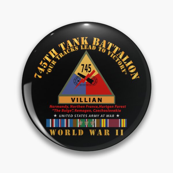 Artikelvorschau, Armee - 745. Panzerbataillon - Villian mit SSI-Namensband WWII EU SVC entworfen und verkauft von Military Insignia Products.