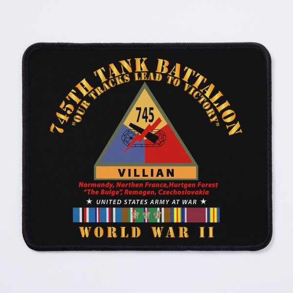 Item preview, Army - 745th Tank Battalion - Villian w SSI Name Tape WWII EU SVC designed and sold by Military Insignia Products.