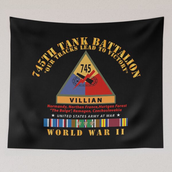 Item preview, Army - 745th Tank Battalion - Villian w SSI Name Tape WWII  EU SVC designed and sold by Military Insignia Products.