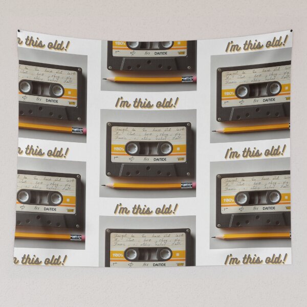 Item preview, I'm this old record tape and pencil designed and sold by Dominika Farkašová.