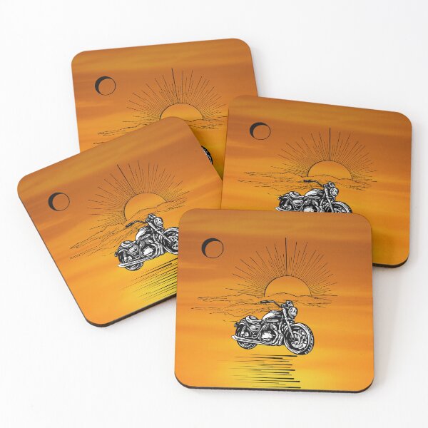 Item preview, Motorcycle Sunset with Background designed and sold by tomorrowsart.