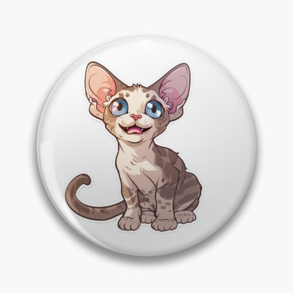 Item preview, Devon Rex Kawaii Famous Cat Breeds Animal Inspired Art and Stickers designed and sold by CDC40.