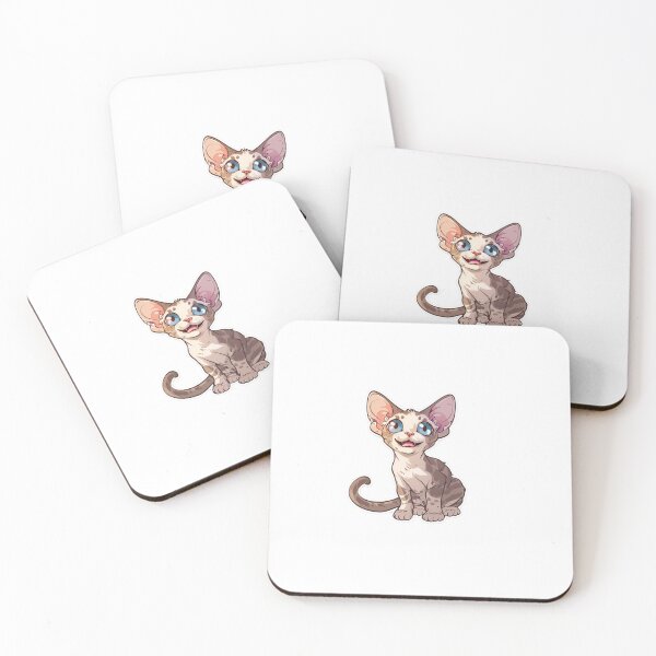 Item preview, Devon Rex Kawaii Famous Cat Breeds Animal Inspired Art and Stickers designed and sold by CDC40.