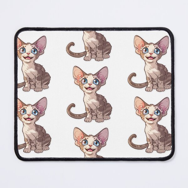 Item preview, Devon Rex Kawaii Famous Cat Breeds Animal Inspired Art and Stickers designed and sold by CDC40.