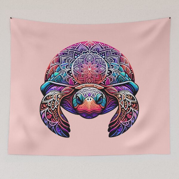Item preview, Colorful Mandala Turtle Artwork designed and sold by Amanda-S-Olsen.