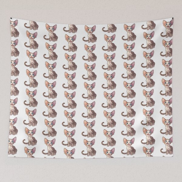 Item preview, Devon Rex Kawaii Famous Cat Breeds Animal Inspired Art and Stickers designed and sold by CDC40.