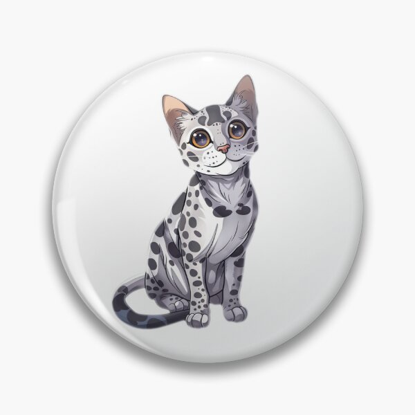 Item preview, Egyptian Mau Kawaii Famous Cat Breeds Animal Inspired Art and Stickers designed and sold by CDC40.