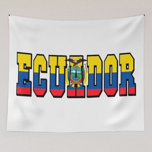 Item preview, Ecuador Country Flag Typography designed and sold by TravelWish.