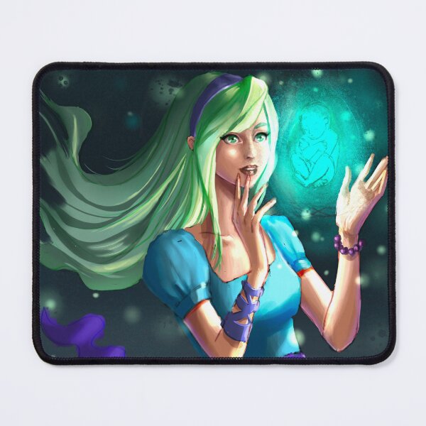 Item preview, Emerald-haired woman trying to hold a mist baby designed and sold by moxie-strife.