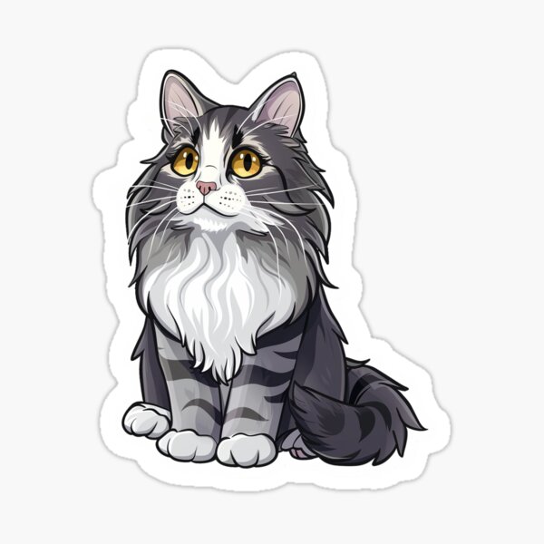 Item preview, Maine Coon Kawaii Famous Cat Breeds Animal Inspired Art and Stickers designed and sold by CDC40.