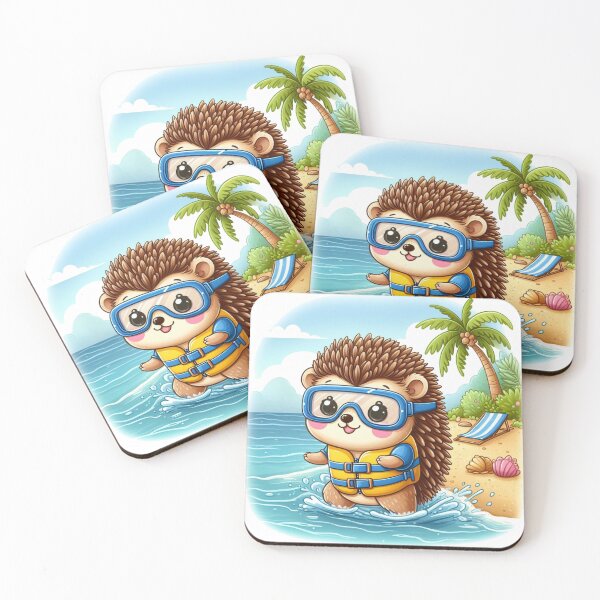 Item preview, hedgehog on the beach designed and sold by rayo-art.