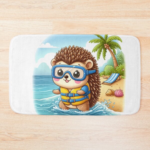 Item preview, hedgehog on the beach designed and sold by rayo-art.