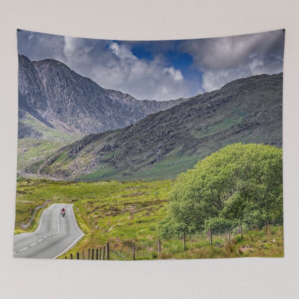 Item preview, Biker in Snowdonia Wales designed and sold by AJEvans.