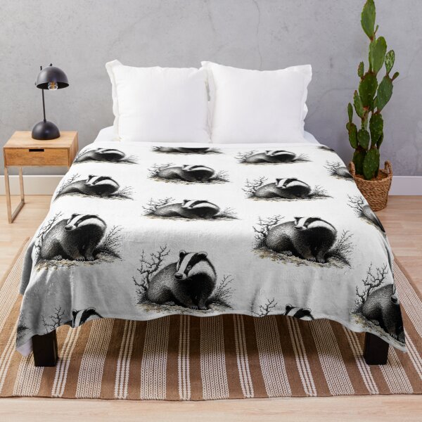 Item preview, Pensive Badger Standing In Thorn Bush designed and sold by EdgyEdgeArt.
