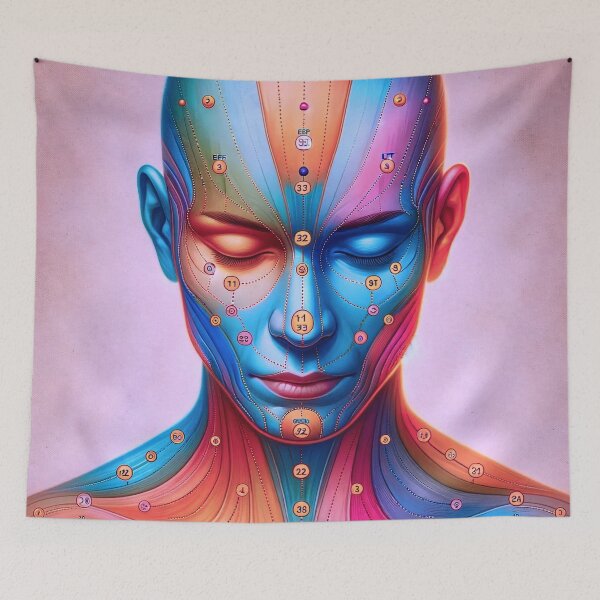Item preview, Abstract Accupuncture Portrait - Pink  designed and sold by PyxieZen.
