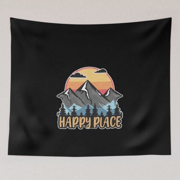 Item preview, Mountains are my happy place designed and sold by CosmicFreedom9.