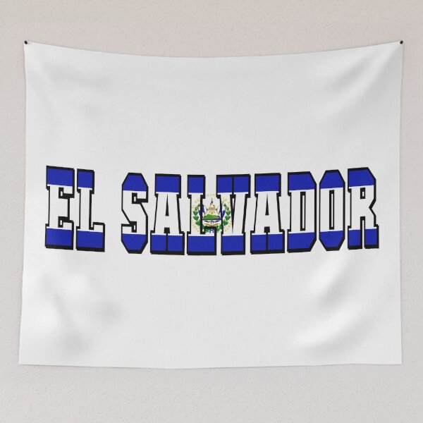 Item preview, El Salvador Country Flag Typography designed and sold by TravelWish.