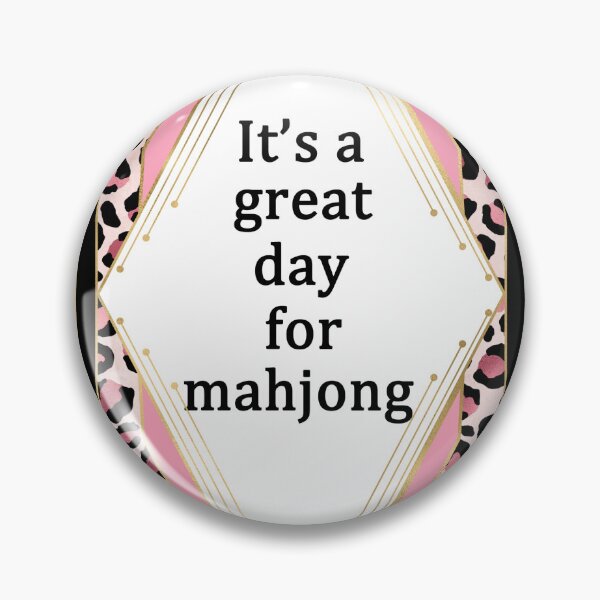 Item preview, Its a great day for mahjong - in leopard pattern frame designed and sold by EmeraldeaArt.