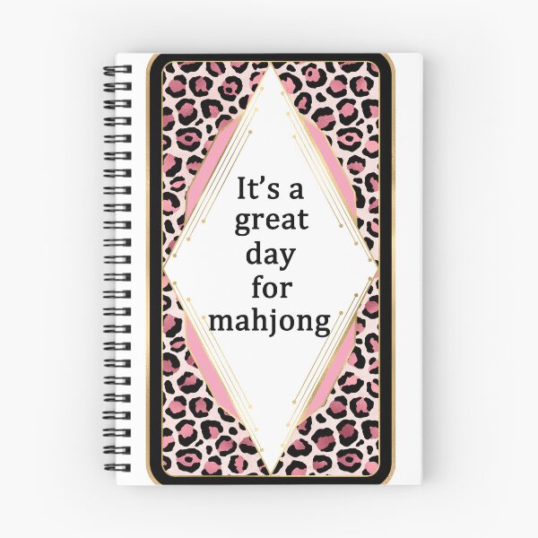 Item preview, Its a great day for mahjong - in leopard pattern frame designed and sold by EmeraldeaArt.