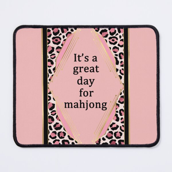 Item preview, Its a great day for mahjong - in leopard pattern frame designed and sold by EmeraldeaArt.