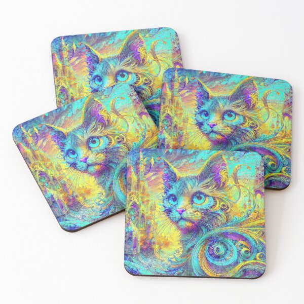 Item preview, Abstract abstraction of castle and cat. DeepDream designed and sold by blackhalt.