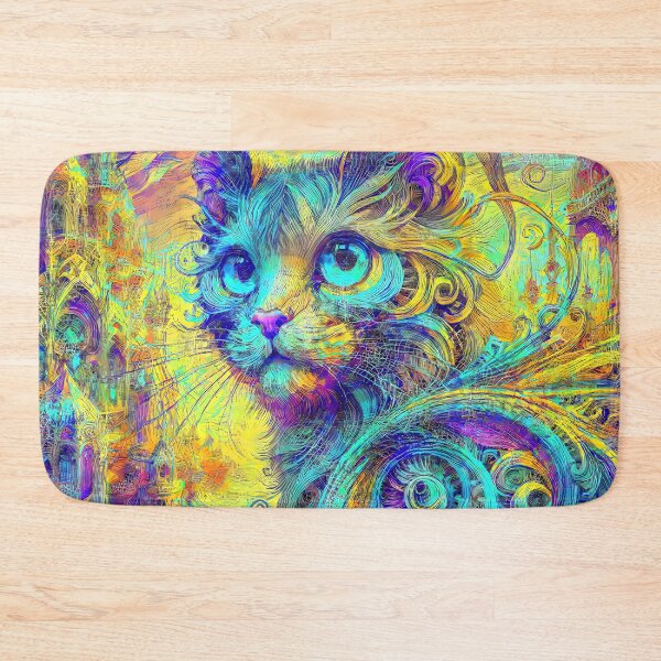 Item preview, Abstract abstraction of castle and cat. DeepDream designed and sold by blackhalt.