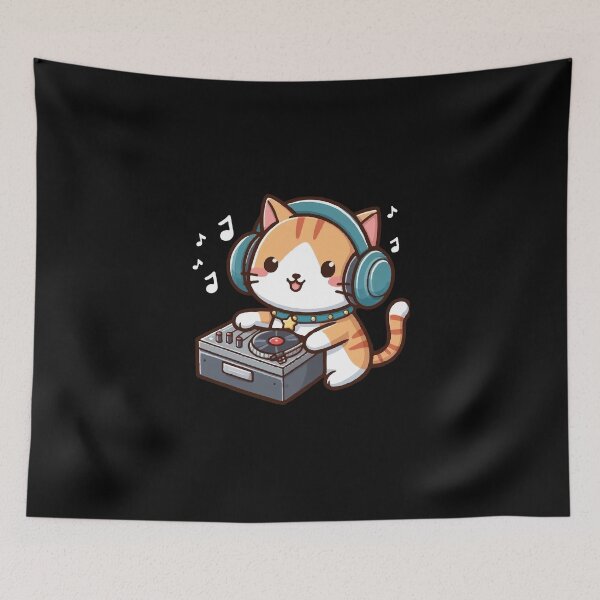Item preview, Music Lover Cat Kawaii designed and sold by SOMI SOMI.
