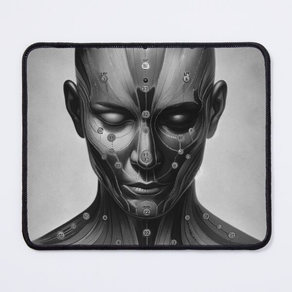 Item preview, Abstract Accupuncture Portrait - Black & White designed and sold by PyxieZen.