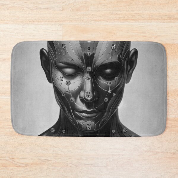 Item preview, Abstract Accupuncture Portrait - Black & White designed and sold by PyxieZen.