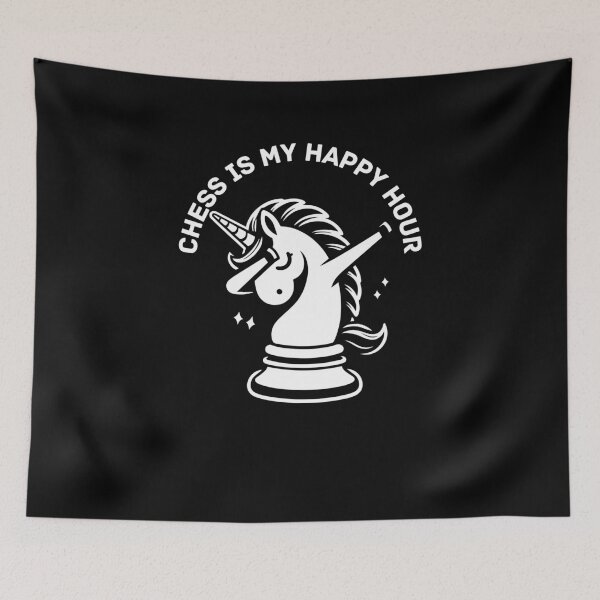 Item preview, Chess is my happy hour unicorn knight dab designed and sold by petrofy.