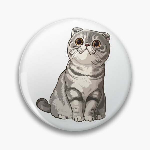 Item preview, Scottish Fold Kawaii Famous Cat Breeds Animal Inspired Art and Stickers designed and sold by CDC40.