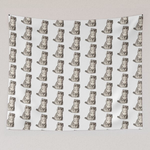 Item preview, Scottish Fold Kawaii Famous Cat Breeds Animal Inspired Art and Stickers designed and sold by CDC40.