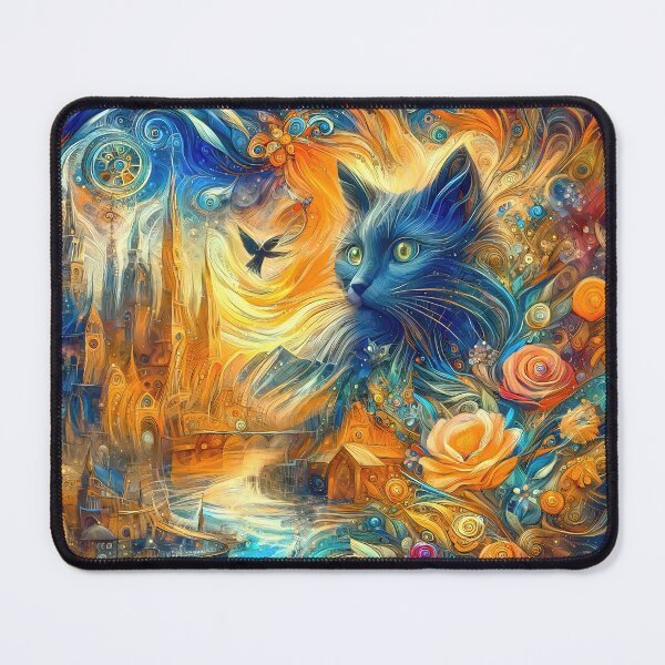 Item preview, Abstract abstraction of castle and cat. DeepDream designed and sold by blackhalt.
